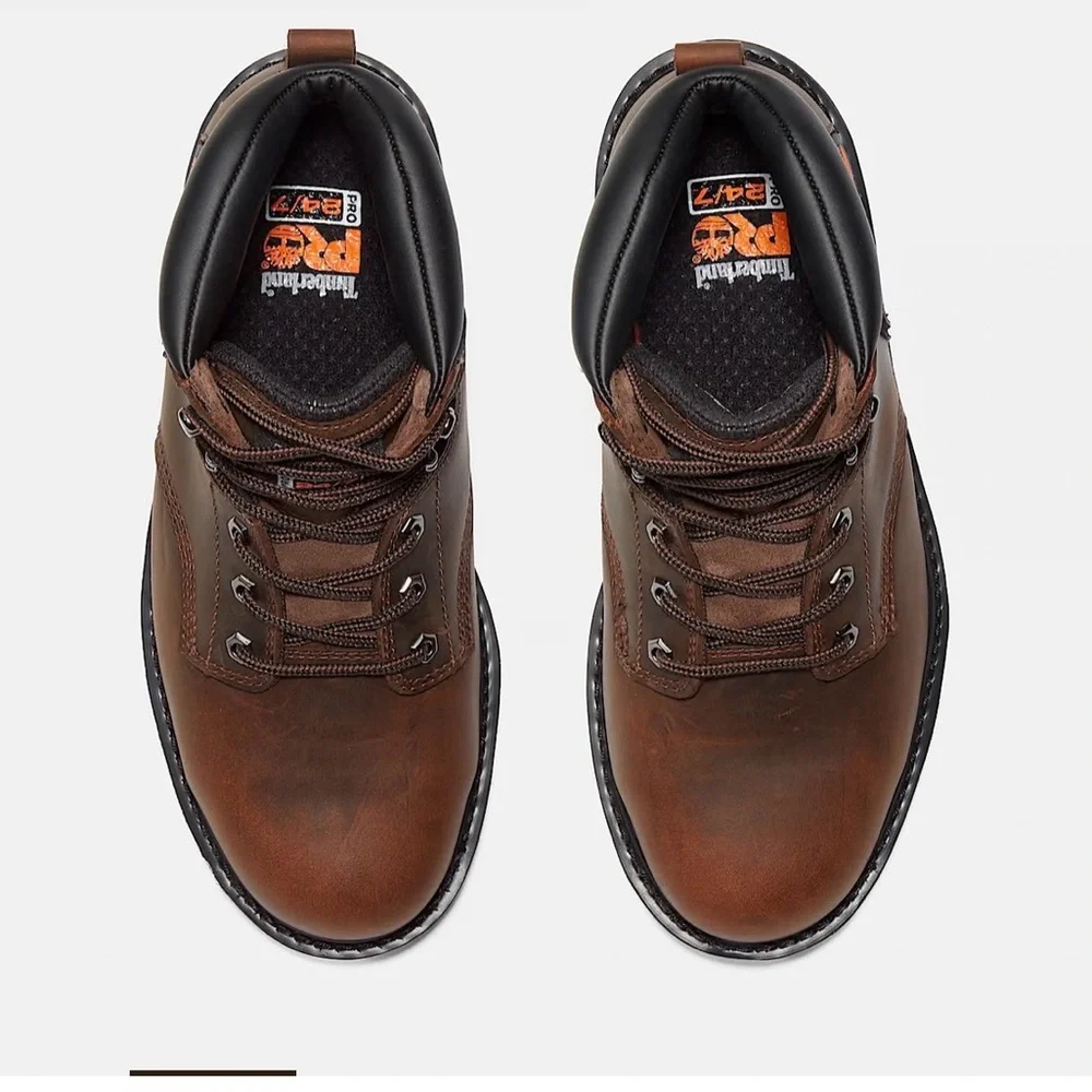 Timberland PRO Men's Dark Brown Leather Boots